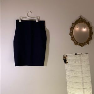 Curve hugging Navy blue pencil skirt